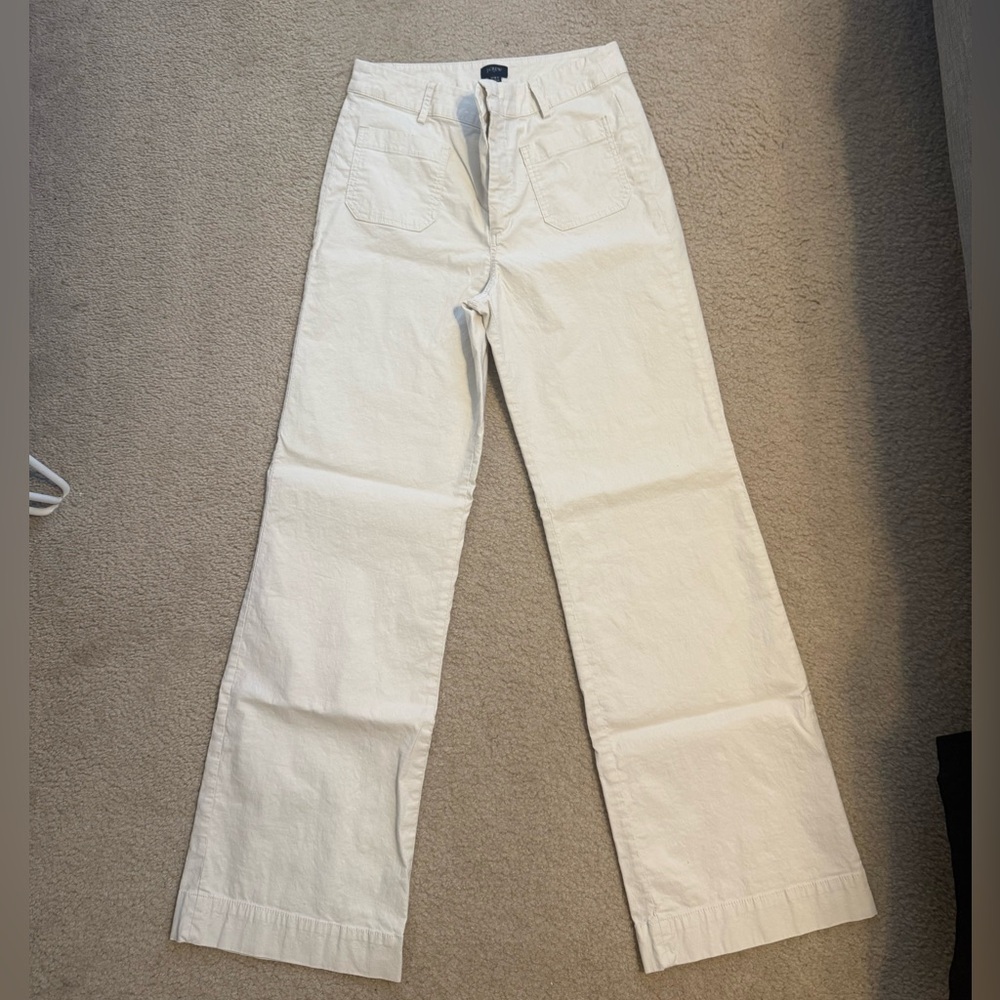 J. Crew Tall Lizzie high-rise patch-pocket wide-leg pant